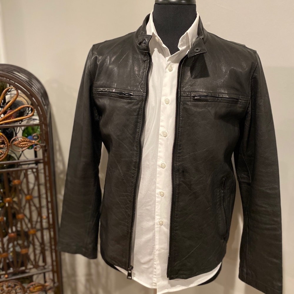Wilson’s Leather - Black Rivet Moto Jacket M